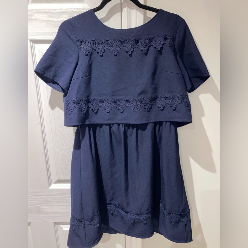 Lace Blue Dress